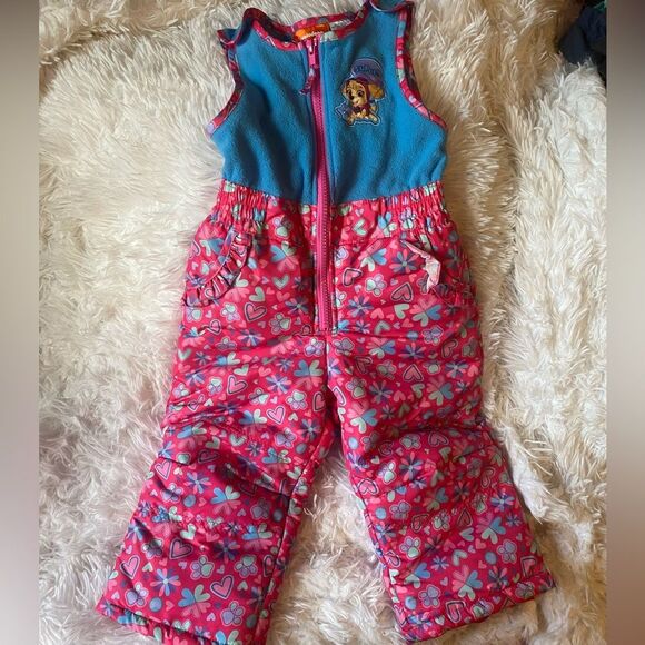 *NWOT* Paw Patrol 2T Sleeveless Snow Bibs - Picture 1 of 6